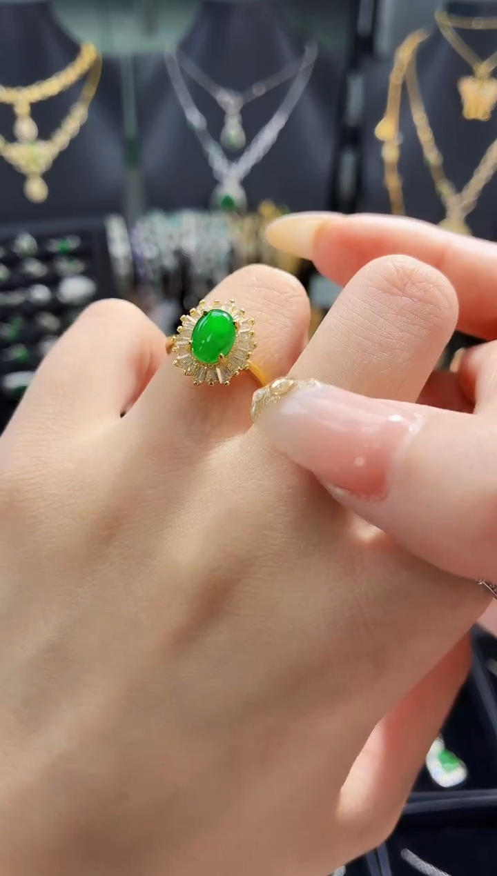 翡翠戒指未镶嵌戒指