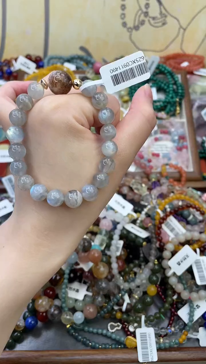 未镶嵌手链月光石450