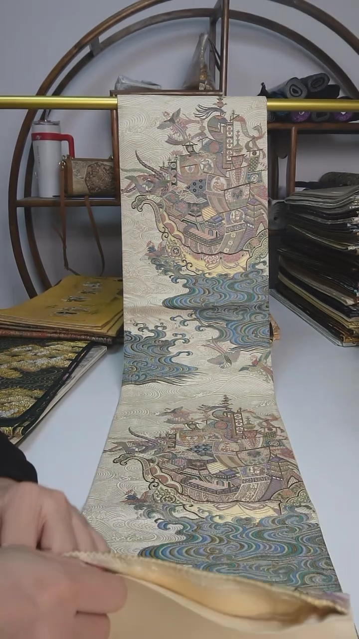 【闪购商品】织绣58西阵织六通宝船