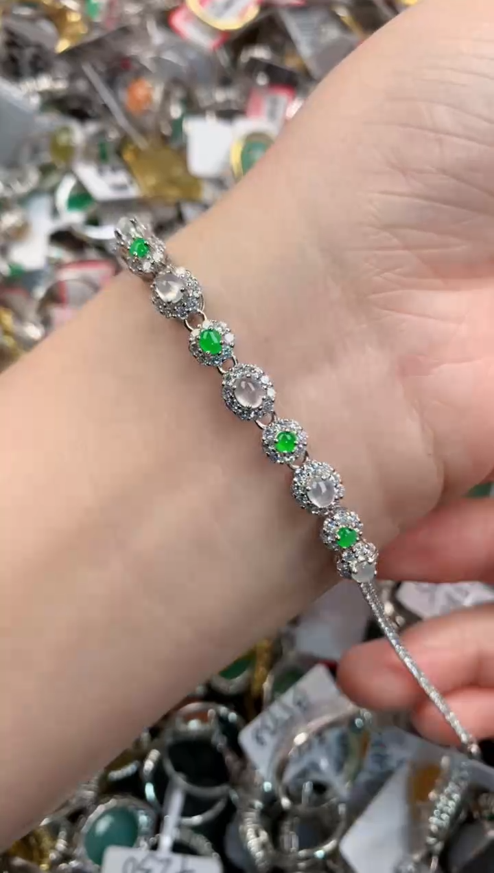 银S925镶嵌戒指翡翠3333                  8