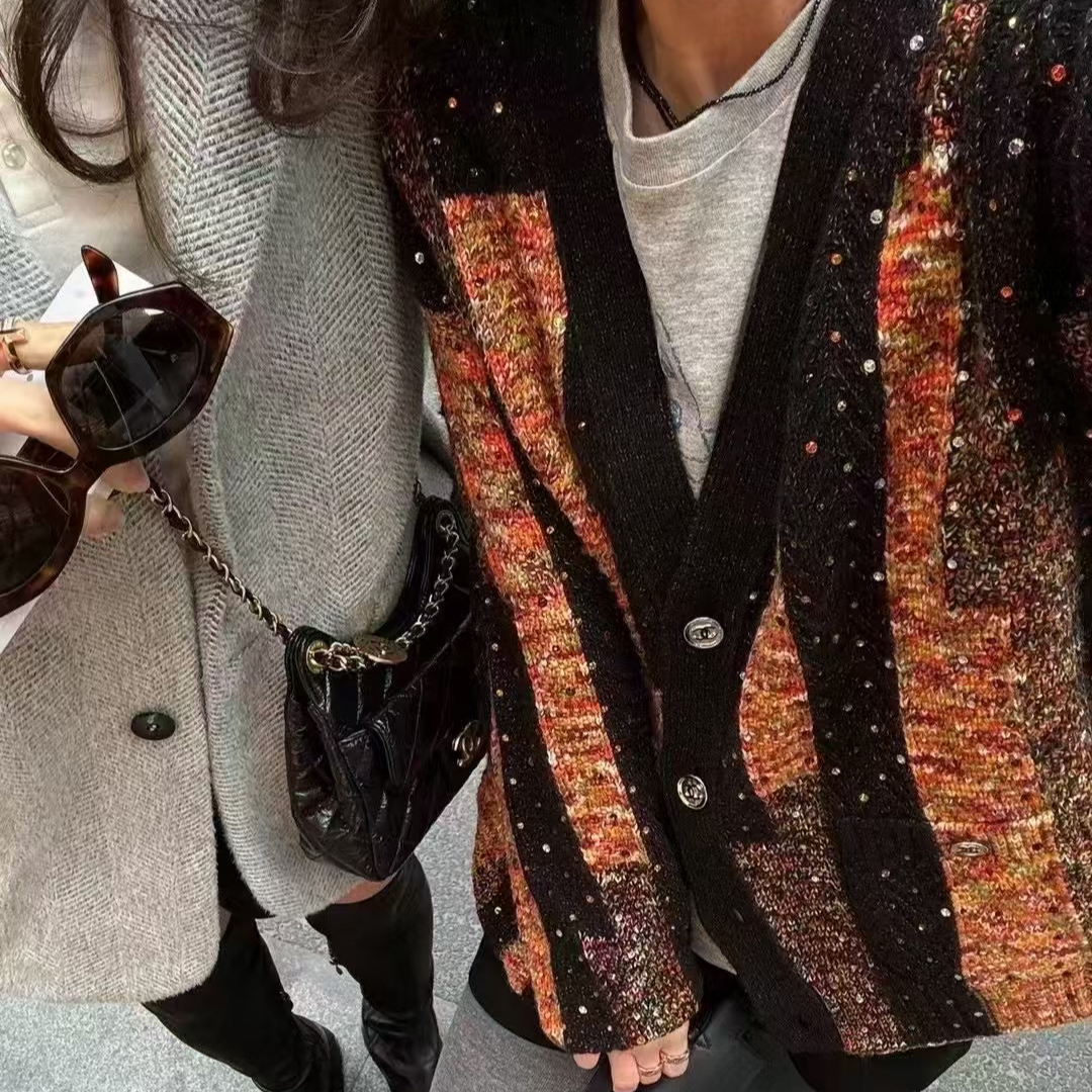 99新 Chanel/香奈儿 23A 羊绒开衫权志龙同款 34码