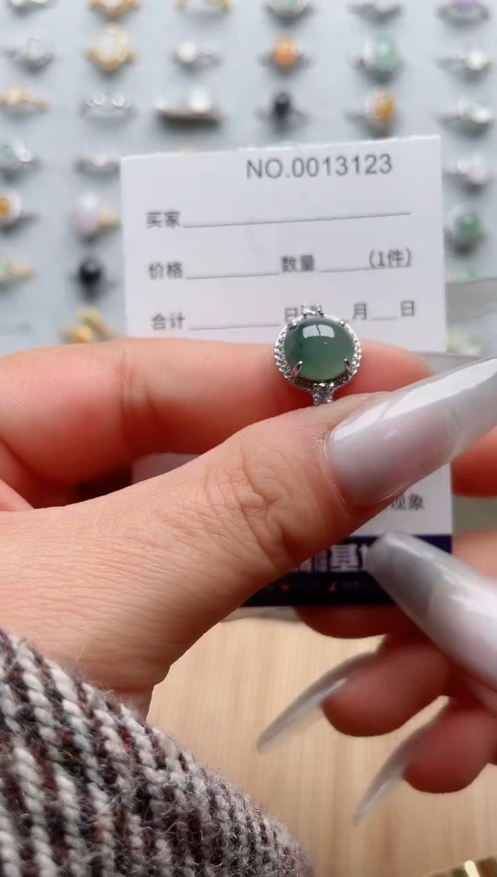 【闪购商品】翡翠戒指银S925镶嵌·
