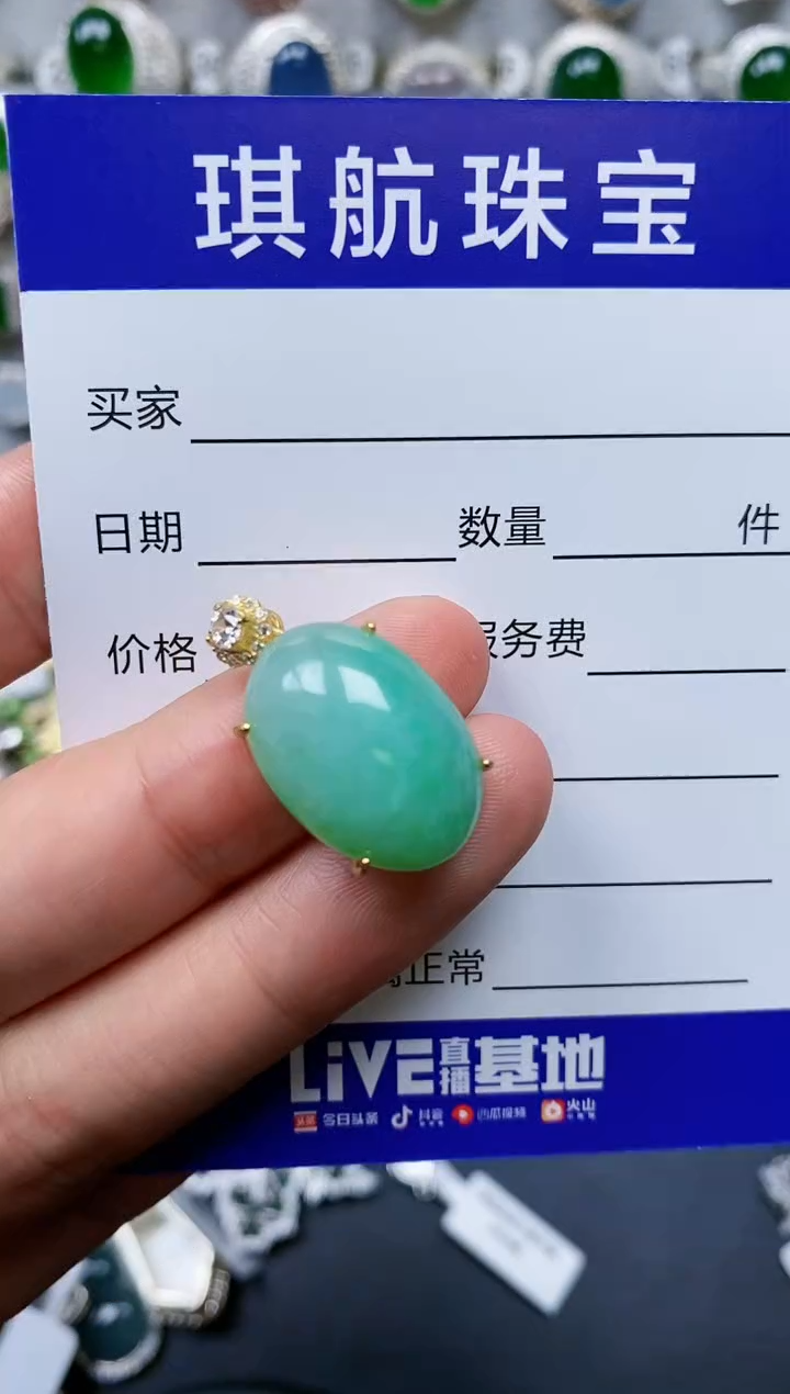 【闪购商品】翡翠颈饰银S925镶嵌0673
