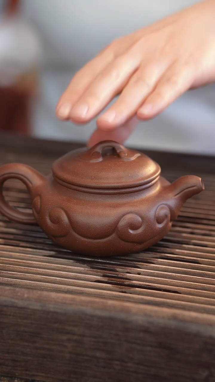 茶壶紫砂如意仿古 变色龙 半手工 170cc