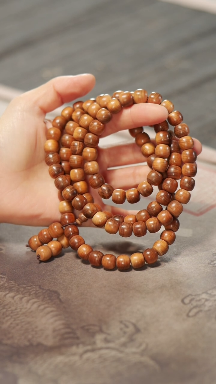 【闪购商品】柏木（崖柏）木雕陈化黑油老料10mm11mm108颗