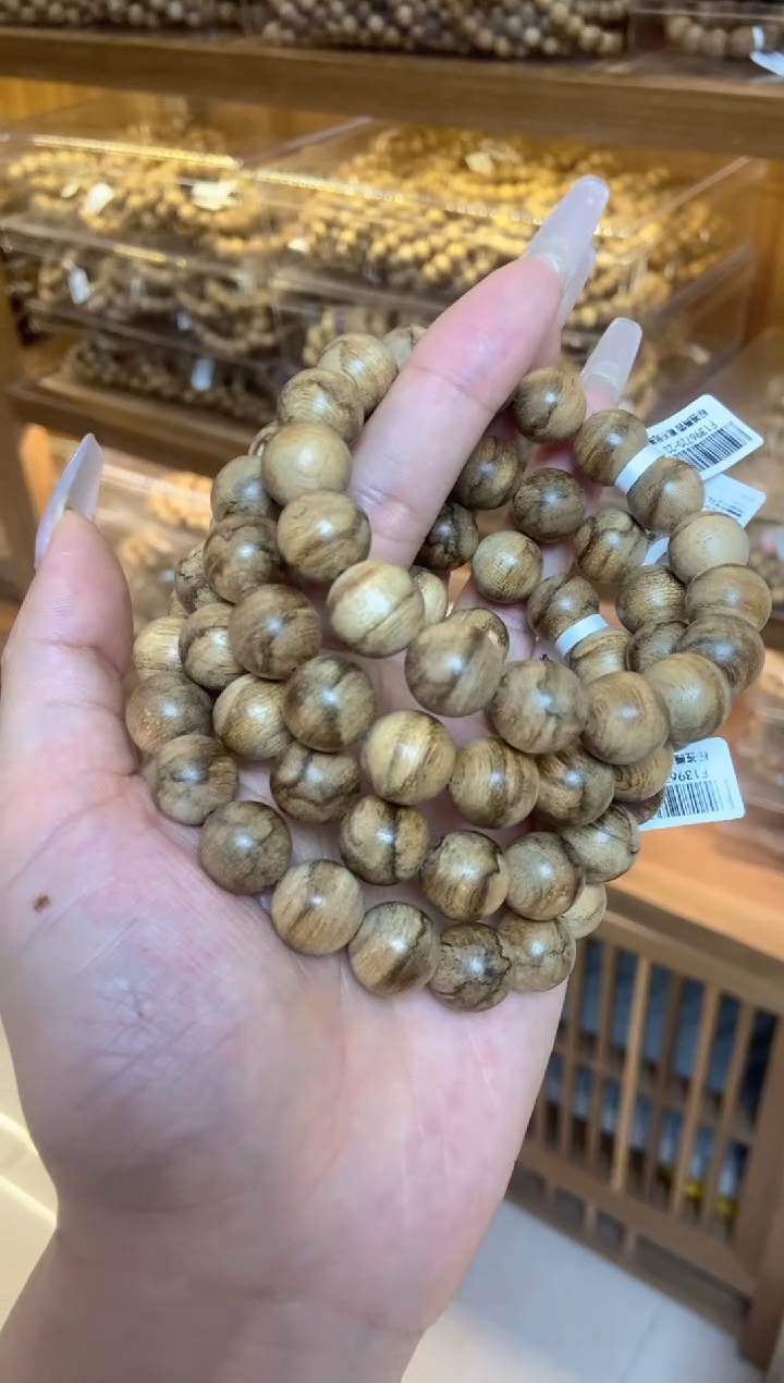 手串沉香达拉干圆珠单圈1.3虎皮纹多样性发其一