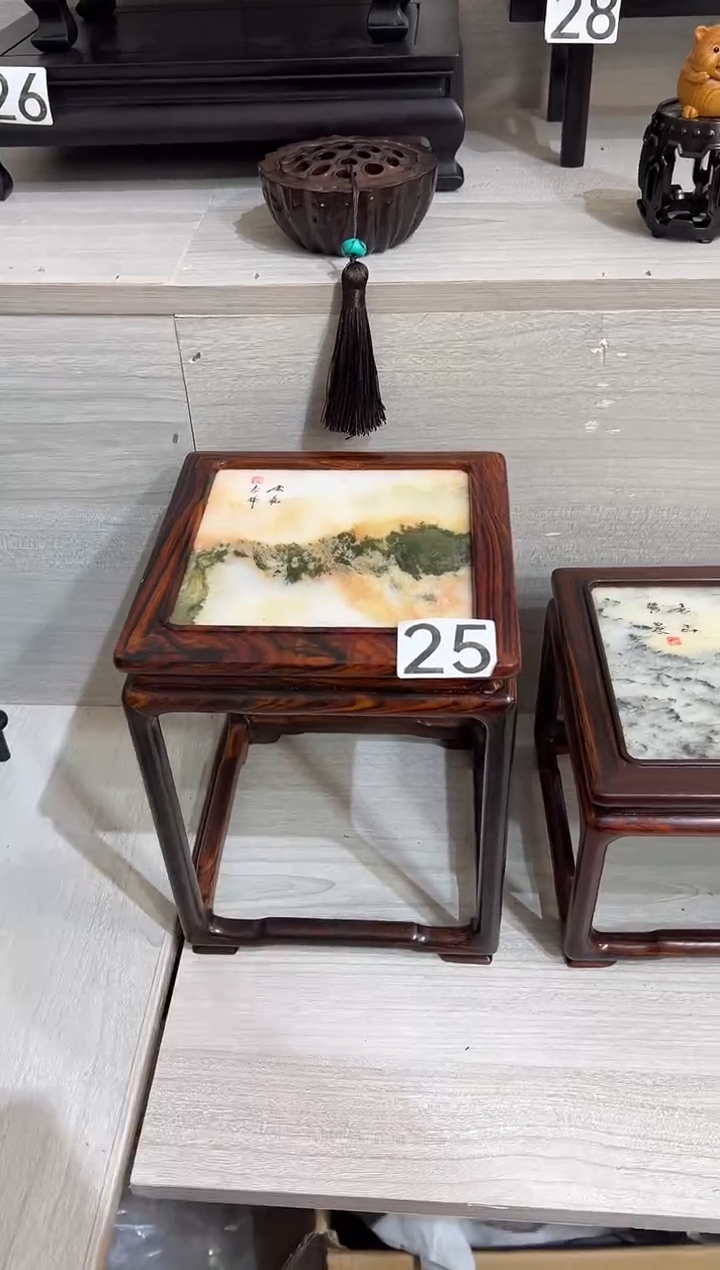 微凹黄檀（南美大红酸枝）云石17*17*22