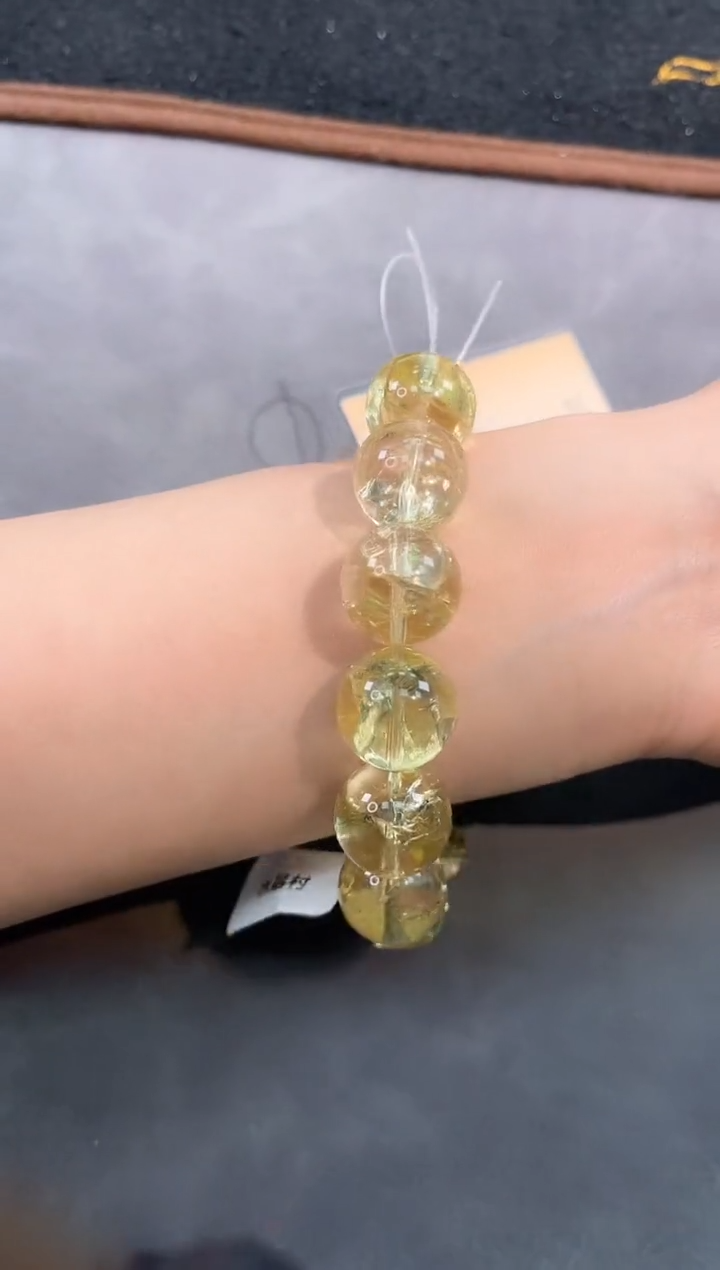 【闪购商品】黄晶手链未镶嵌139号黄阿赛单圈16mm