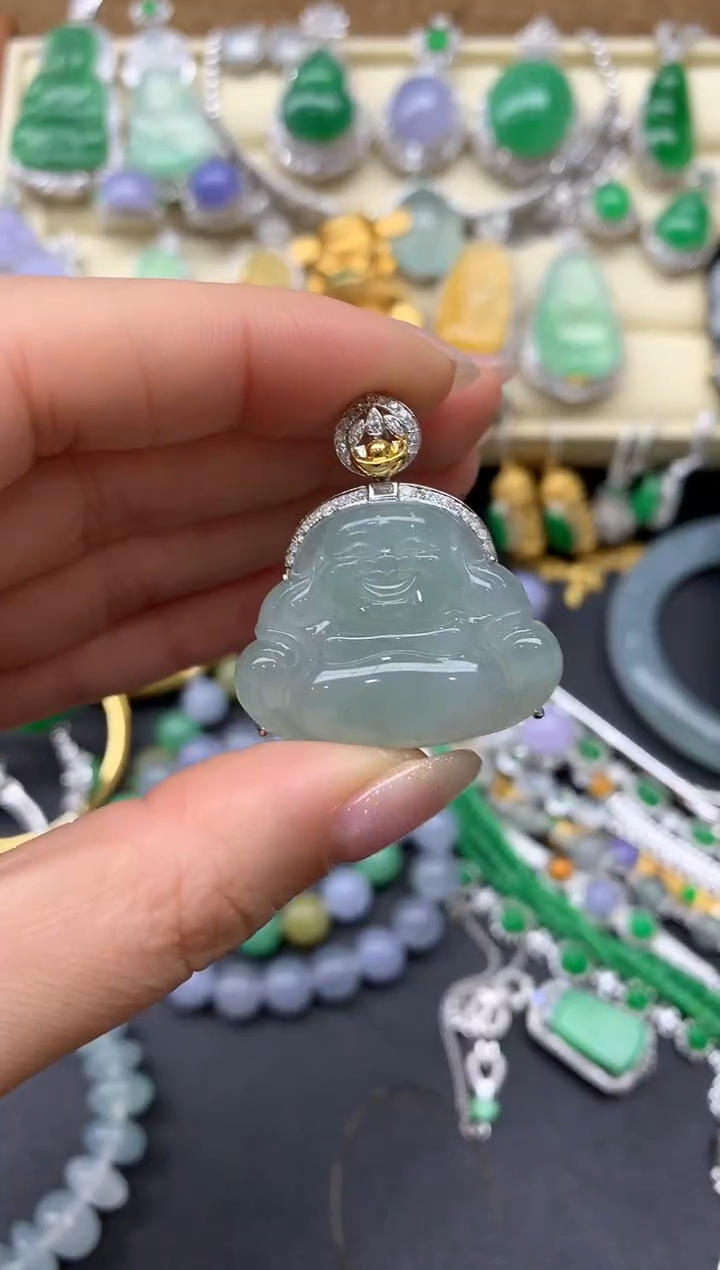 【闪购商品】翡翠颈饰18K金镶嵌397-中国好珍宝