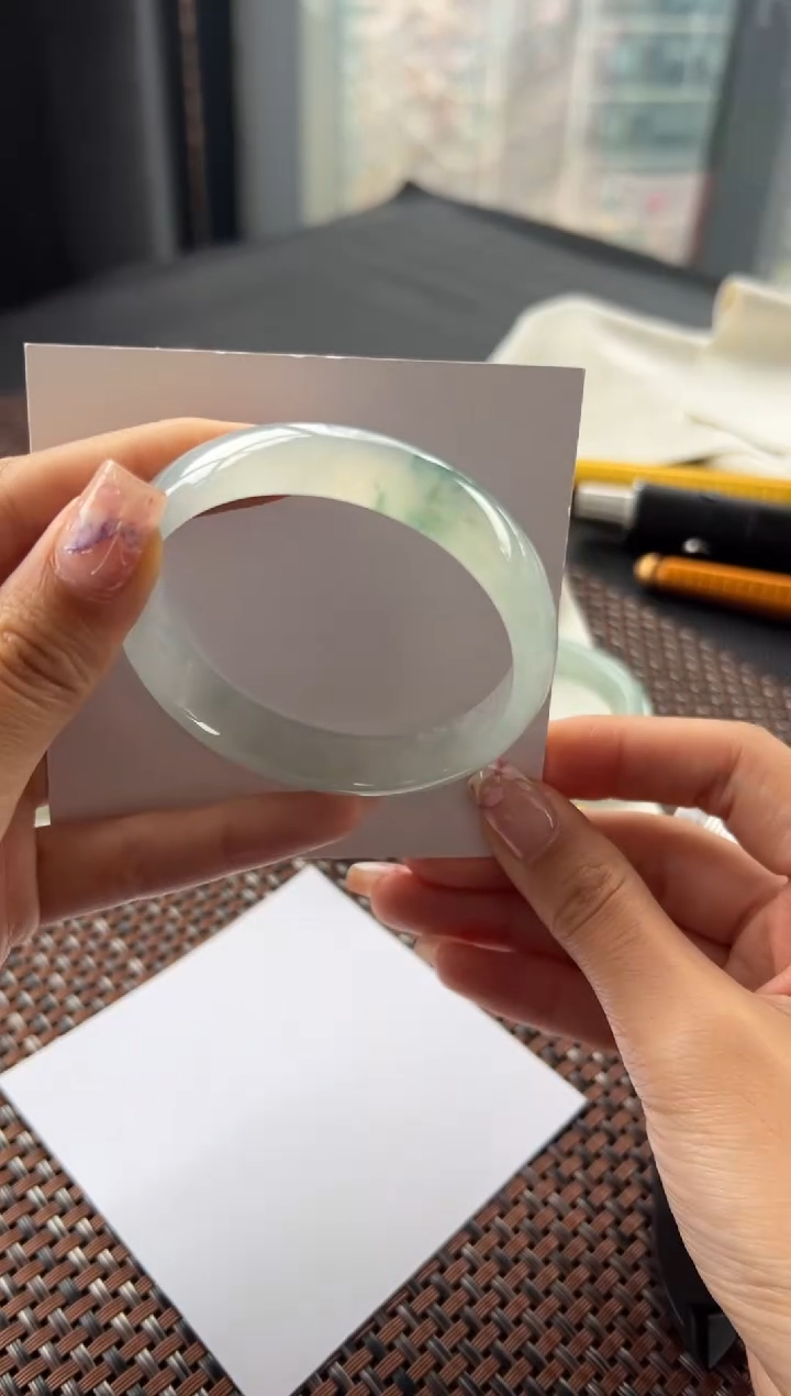 【闪购商品】翡翠手镯未镶嵌49号58.3*13.2*6.4