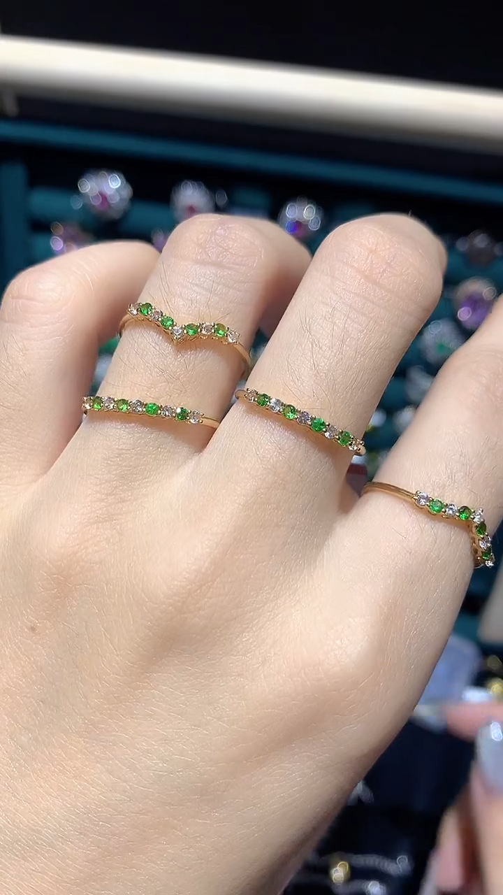 石榴石戒指18K金镶嵌DZ杨教授多样性发一