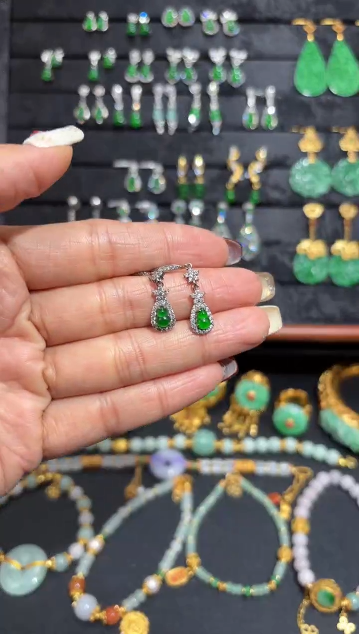 【闪购商品】翡翠颈饰银S925镶嵌蛋面/支持复检/一件