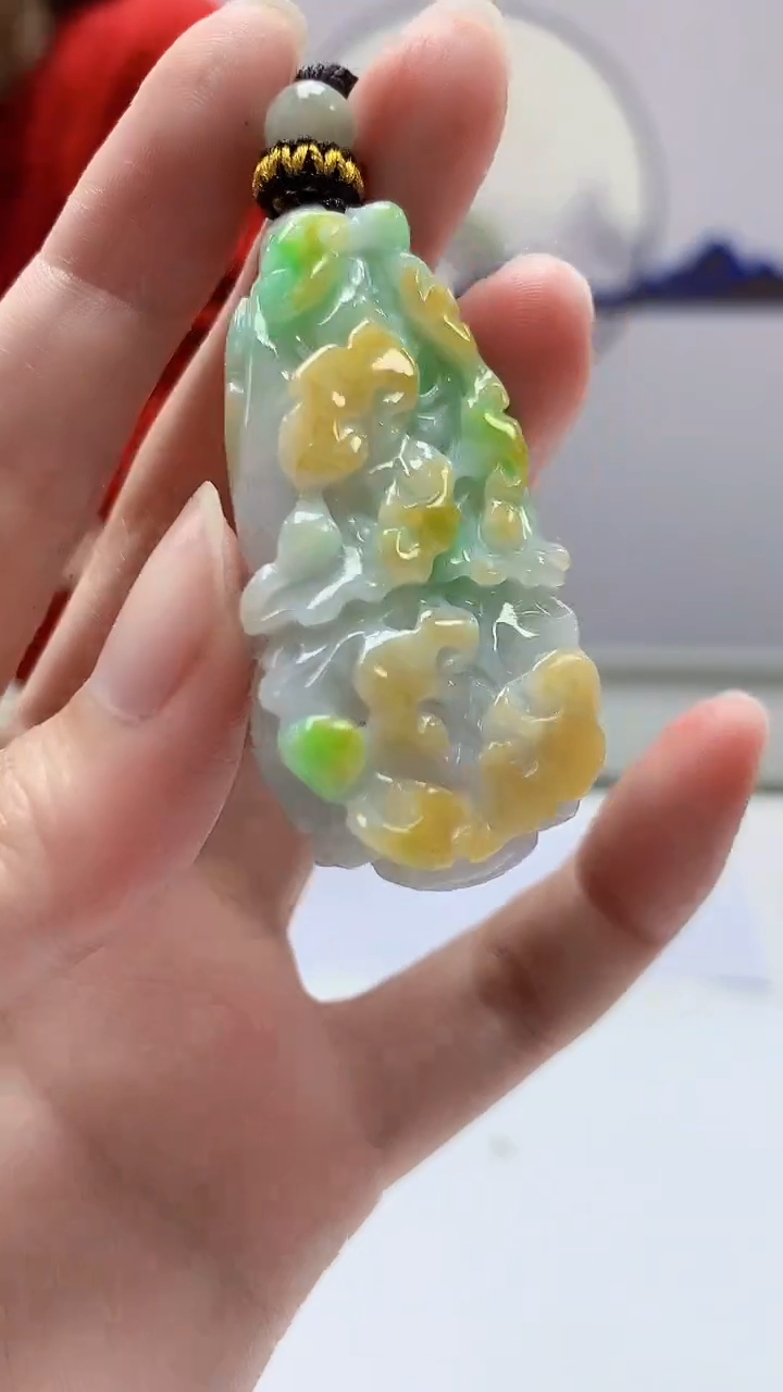 【闪购商品】定制翡翠未镶嵌4902zm-毛货挂件178白菜