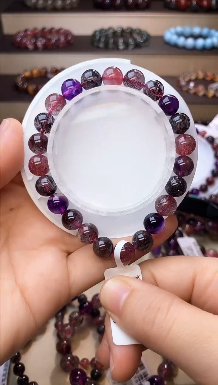 【闪购商品】水晶手链未镶嵌黑加仑超七8m+