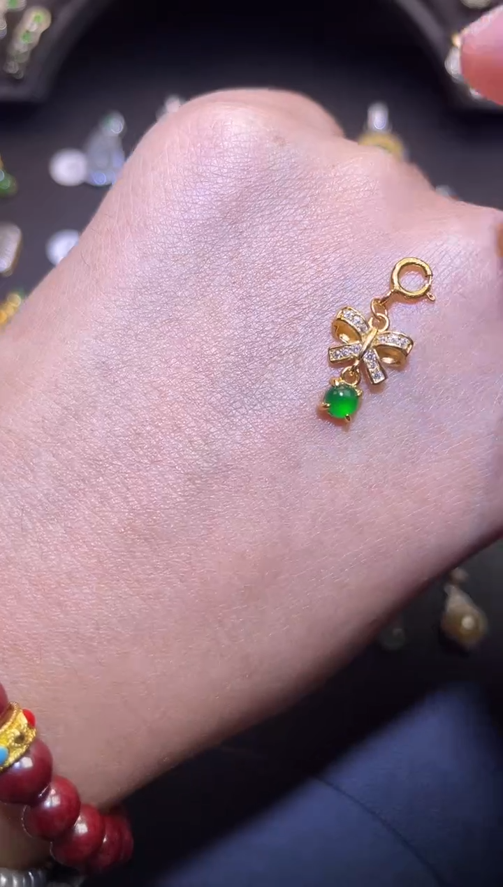 吊坠(不含链)银S925镶嵌翡翠1