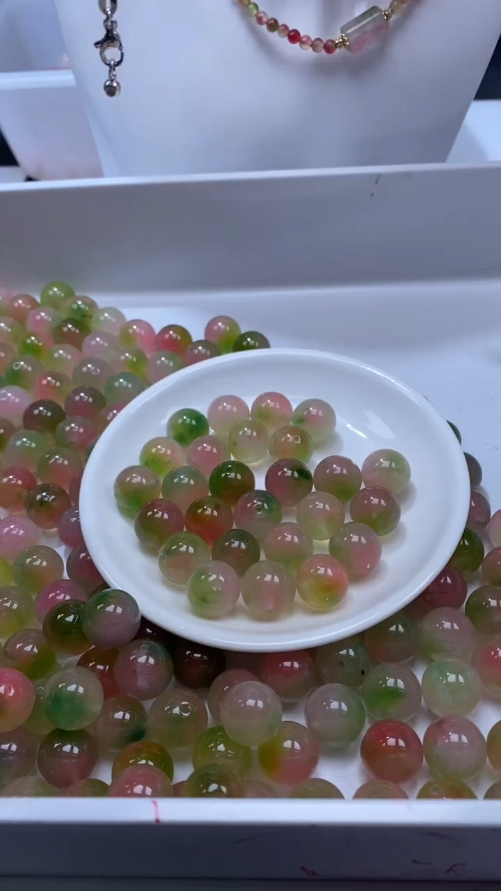 未镶嵌颈饰玛瑙/玉髓w1383盐源水蜜桃14mm*2颗