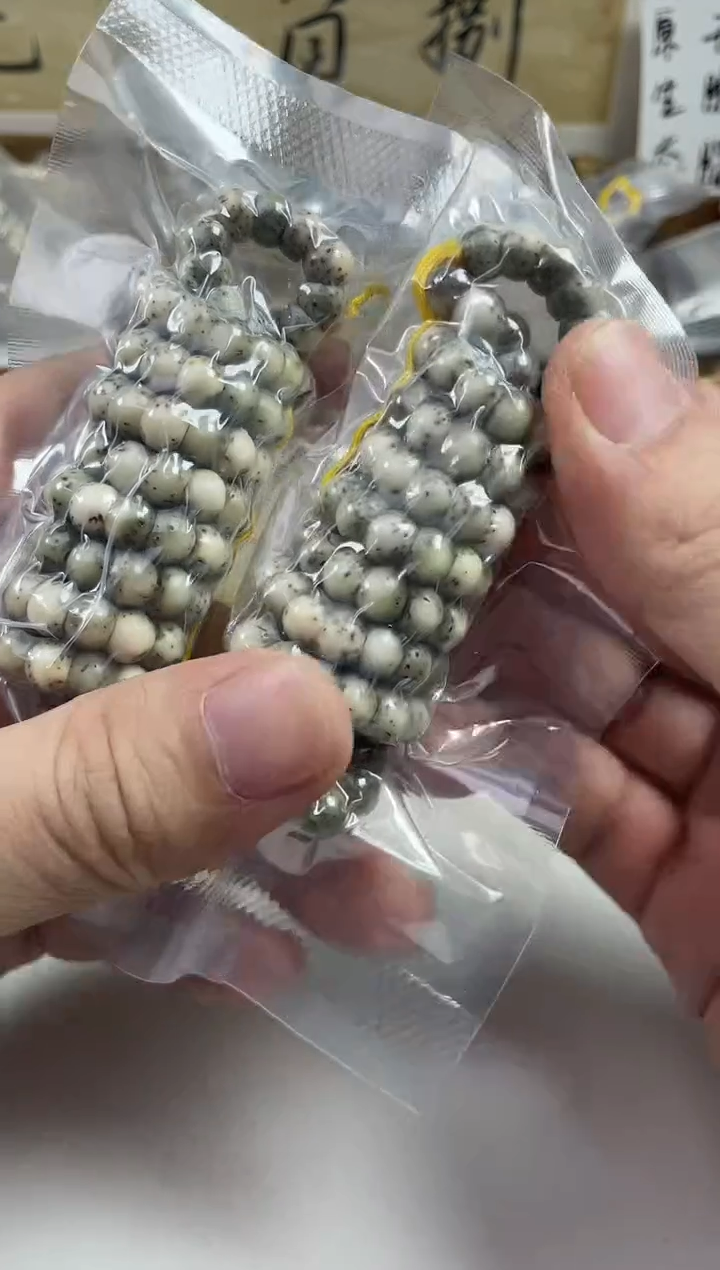 手串星月菩提原生态石玉料蒜瓣大肠7mm