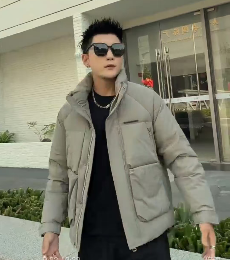 607 新款男士冬季潮流连帽外套