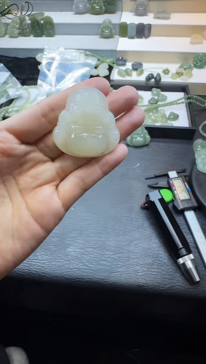 【闪购商品】和田玉颈饰未镶嵌40高冰白佛公