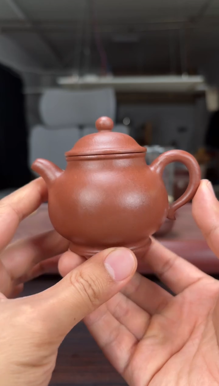 茶壶紫砂原矿紫泥潘壶120毫升