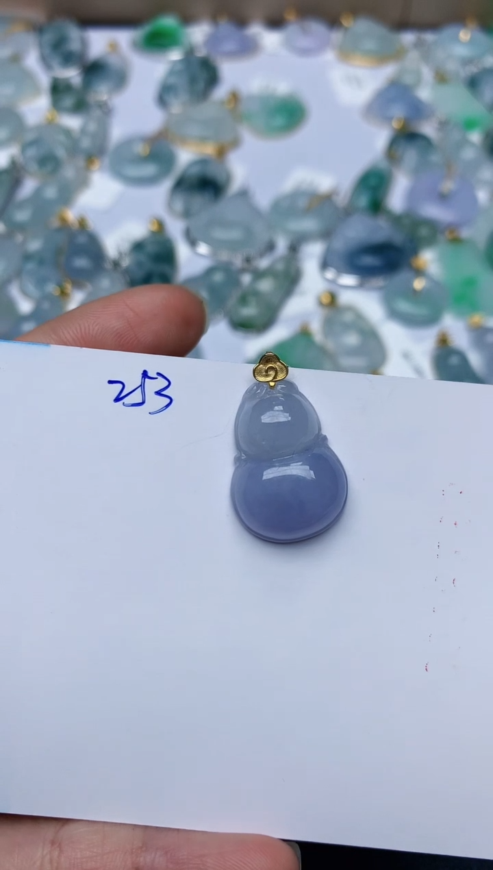 【闪购商品】翡翠颈饰18K金镶嵌天然翡翠A货  