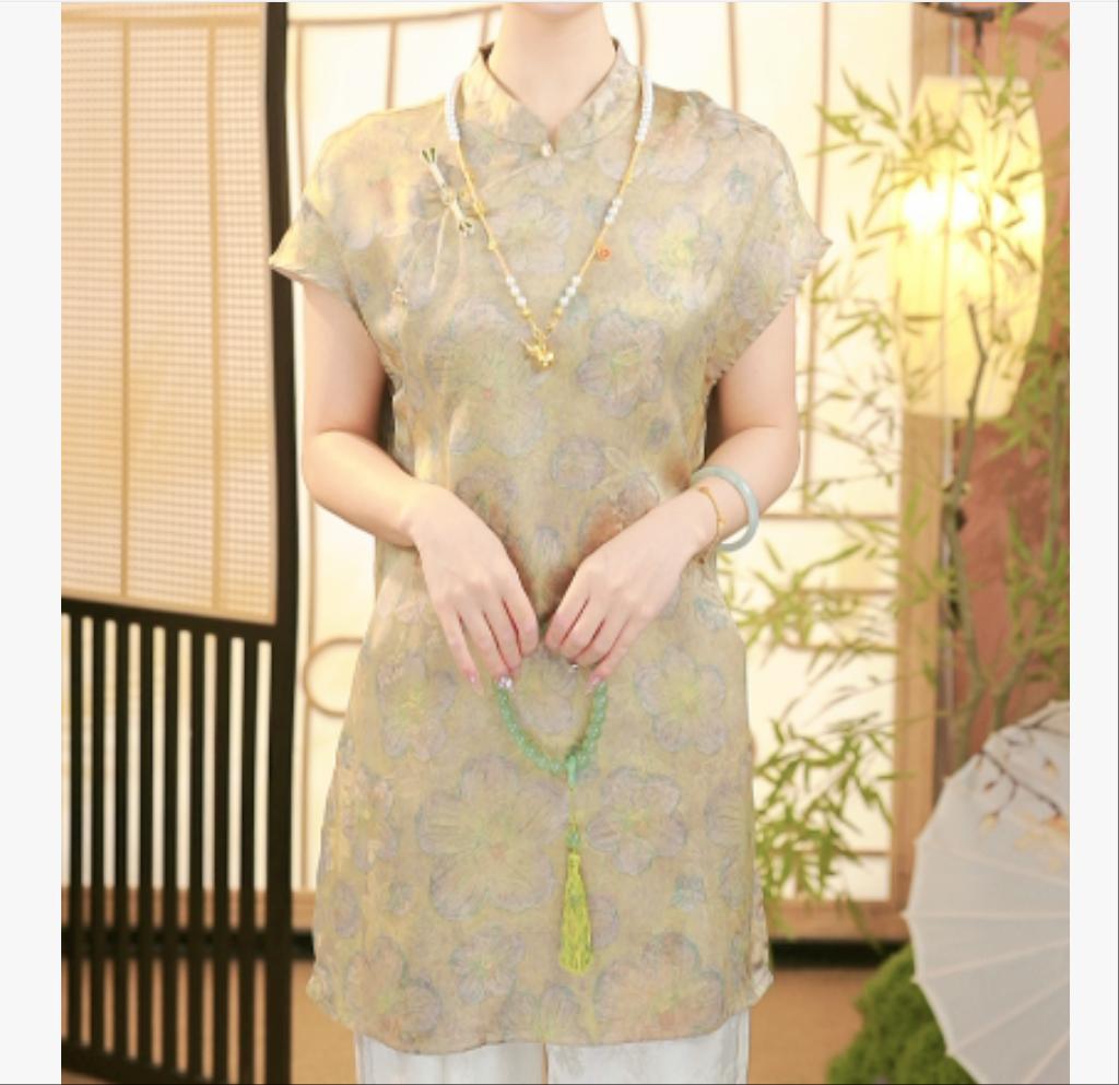 【娉娉袅袅 】- S001重磅老料香云薯莨纱上衣