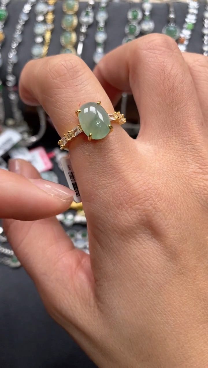 【闪购商品】翡翠戒指银S925镶嵌11111--1