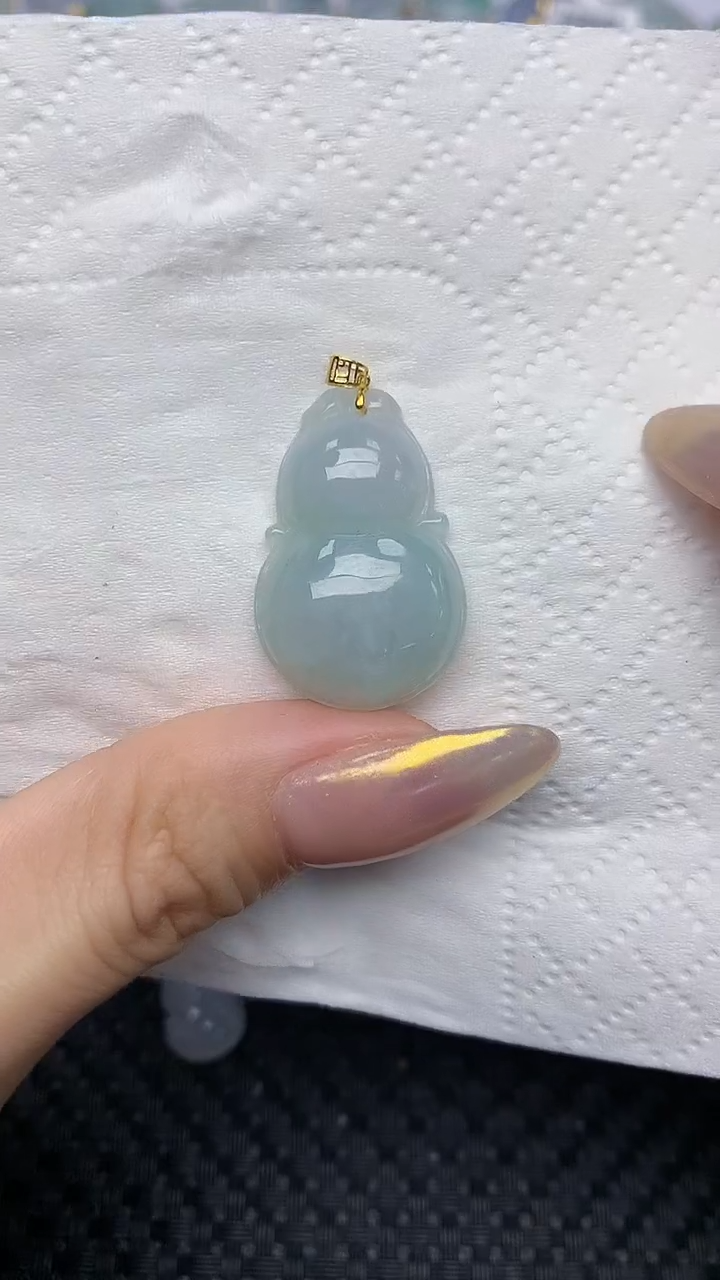 【闪购商品】翡翠颈饰18K金镶嵌天然翡翠A货