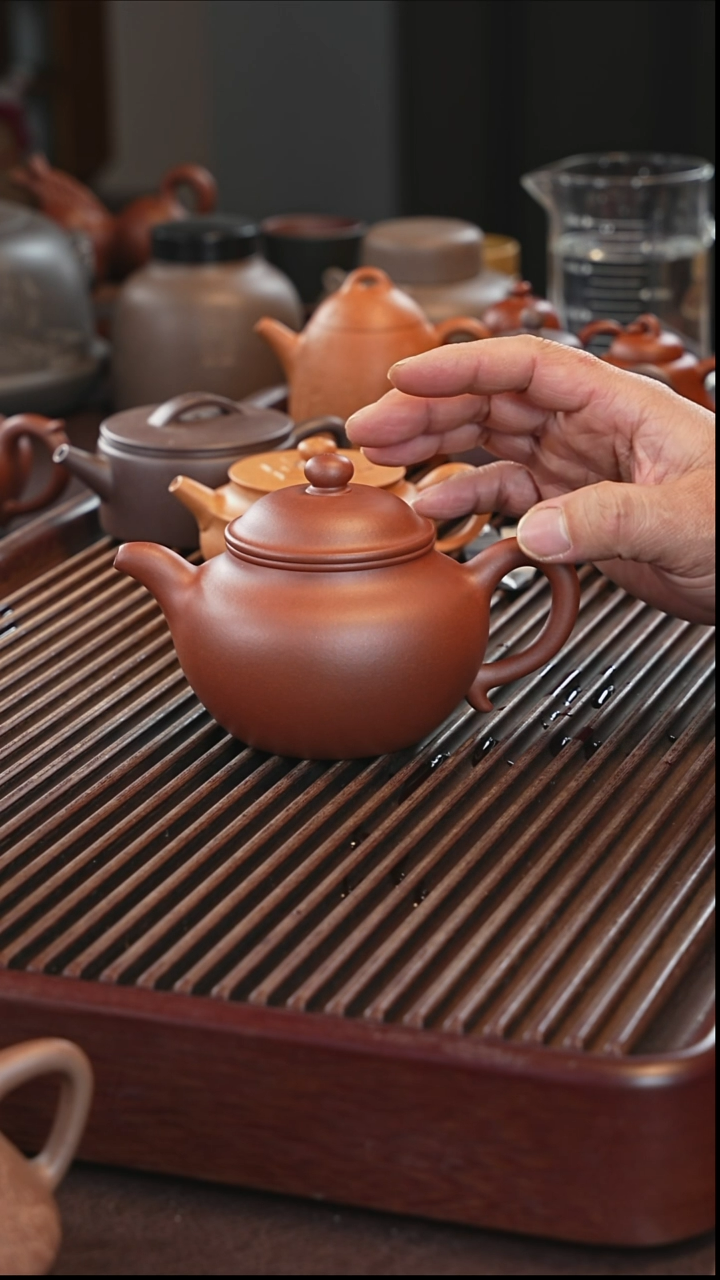 茶壶紫砂莲子 约350cc 原矿单一矿紫泥