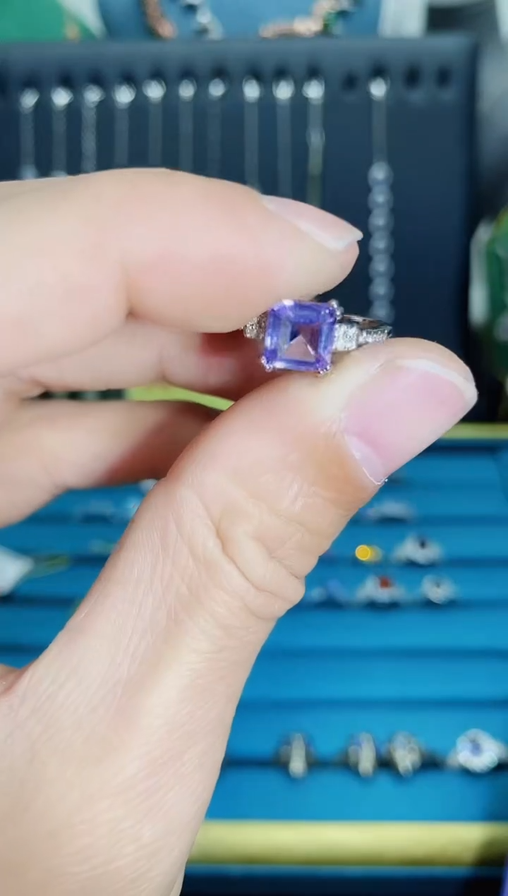 【闪购商品】紫晶戒指银S925镶嵌1211