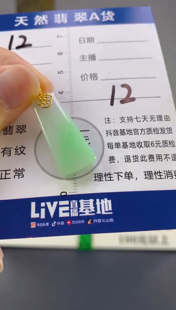 【闪购商品】翡翠颈饰18K金镶嵌天然A货翡翠
