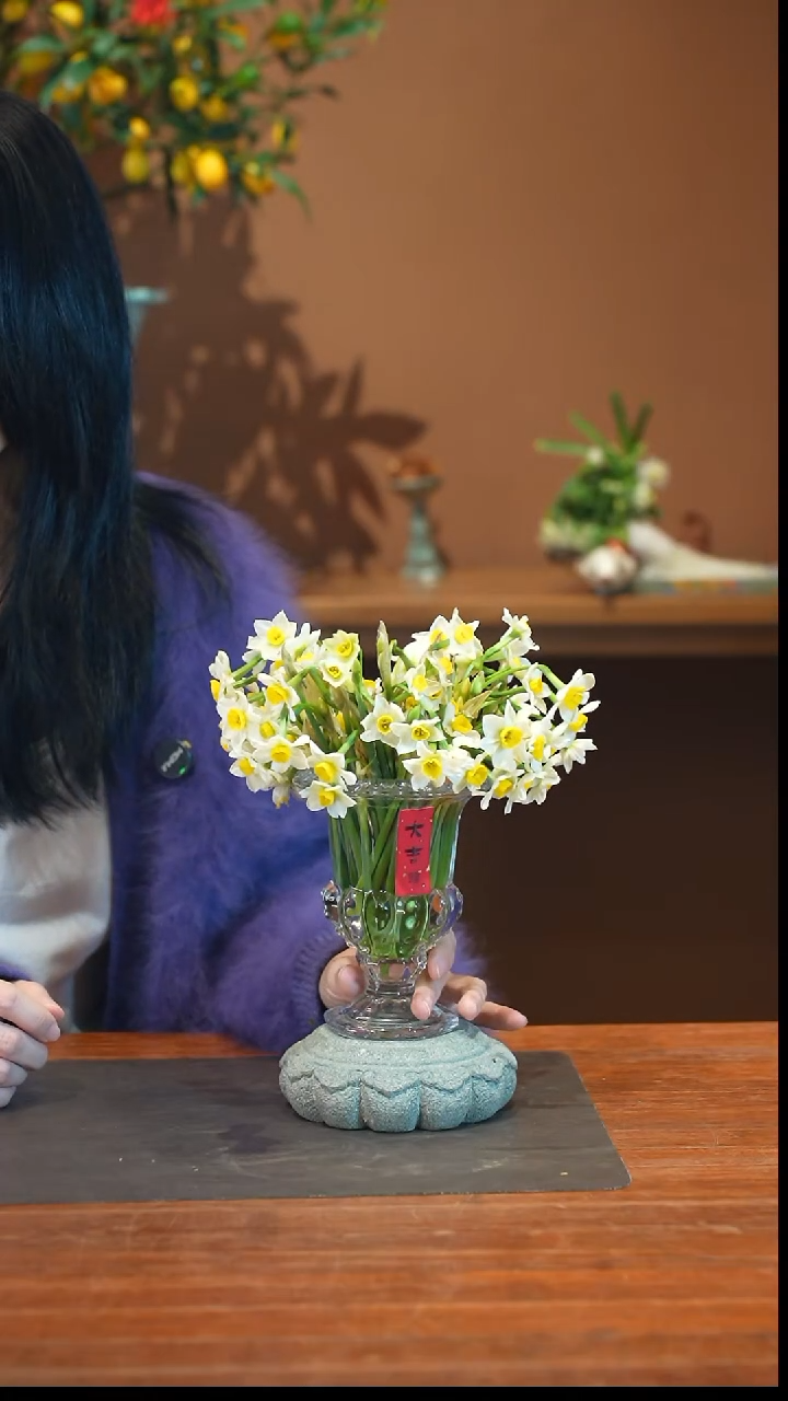 全部花朵水仙花景盆景盆景