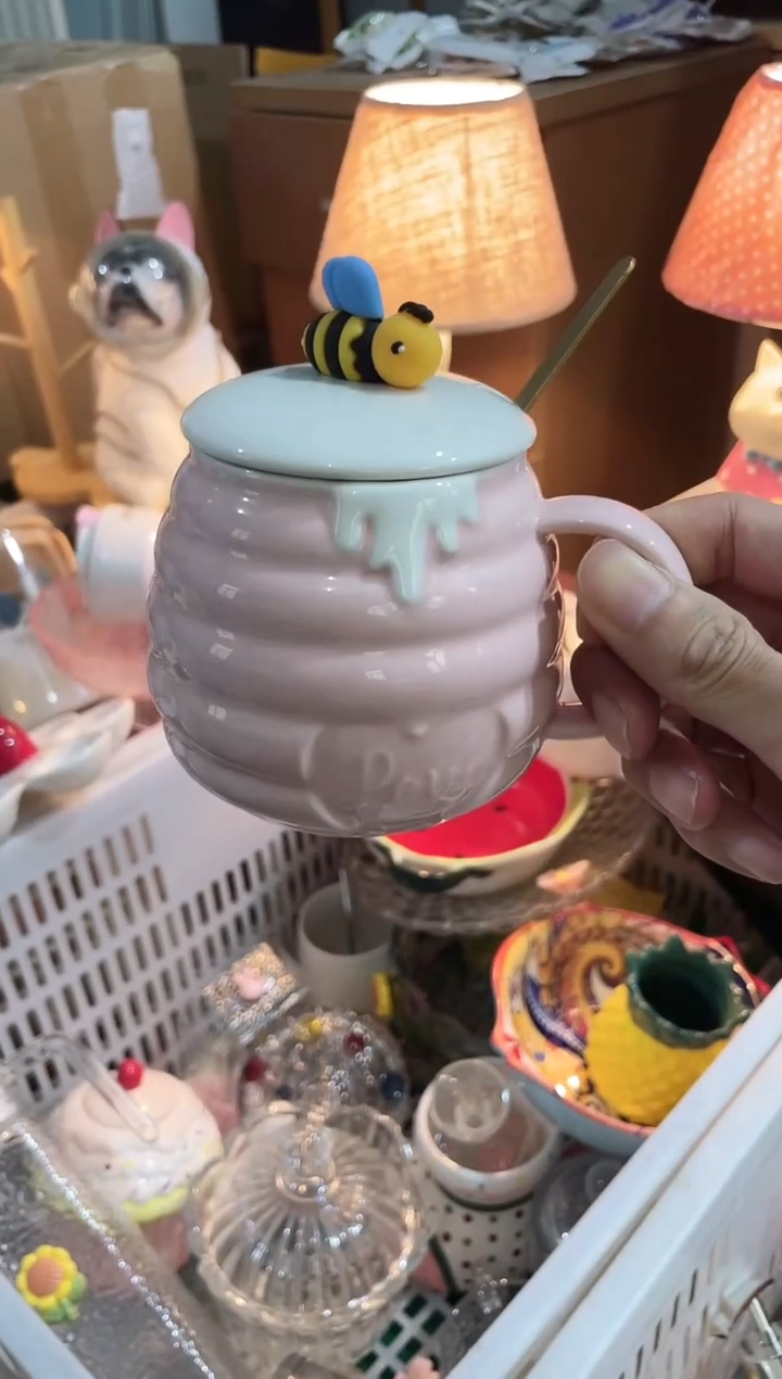 瓷片小蜜蜂杯，开播福利，拼手速