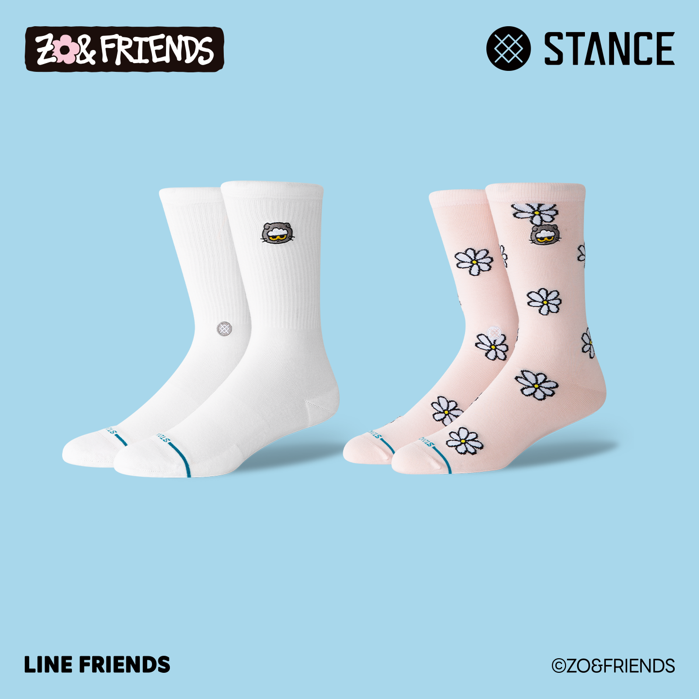 【ZO&FRIENDS联名】STANCE中筒袜女袜男袜ICON小雏菊2026新款休闲袜