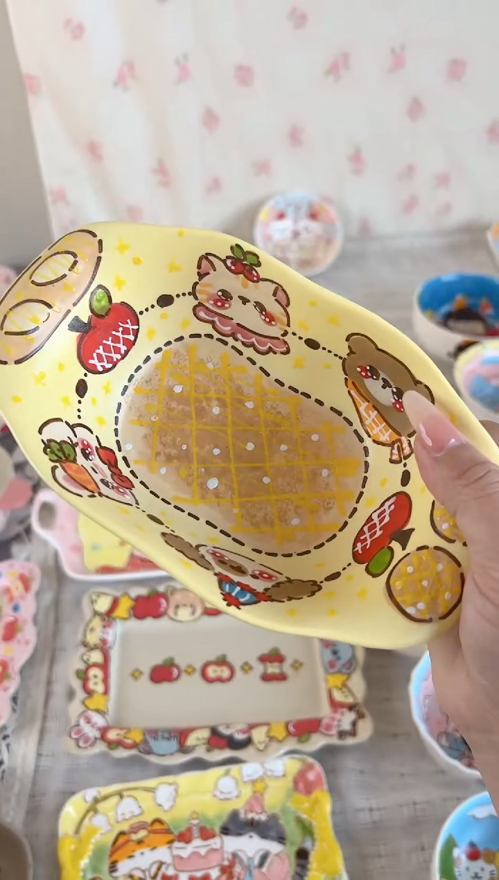 摆件陶景德镇陶瓷手绘微瑕