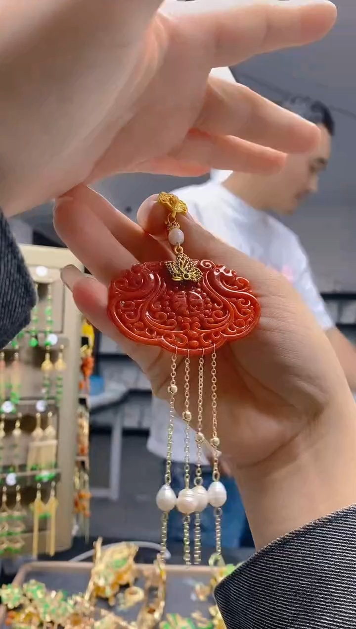 【闪购商品】翡翠耳饰合金0422翡翠压襟