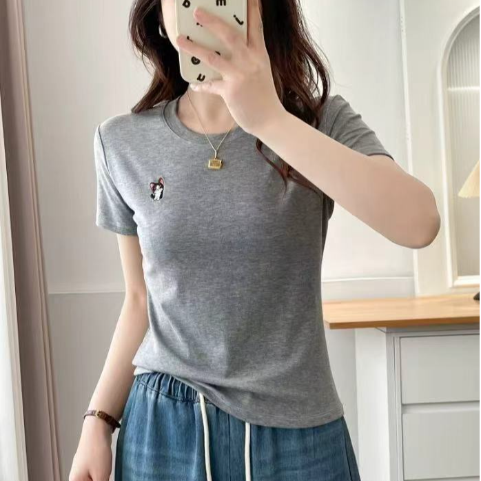 【锦衣服饰 组合】LX 2066（2068）（2067）韩系百搭小图案圆领短袖