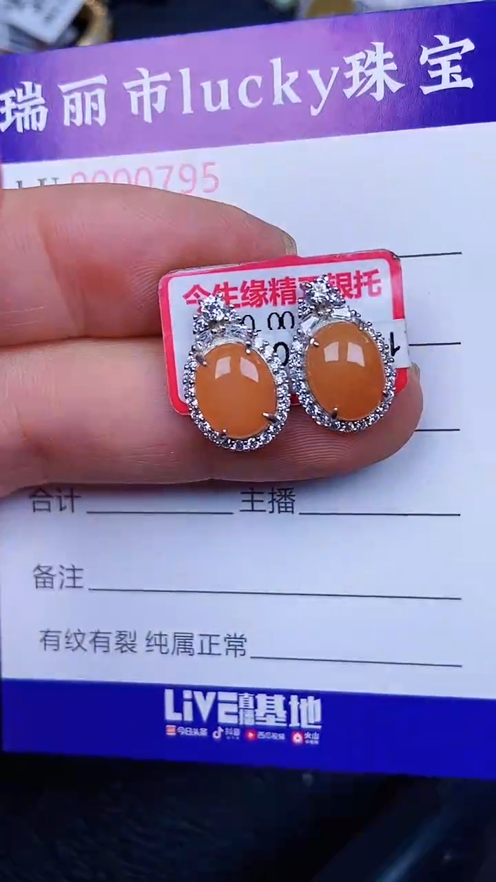 颈饰银S925镶嵌翡翠0795