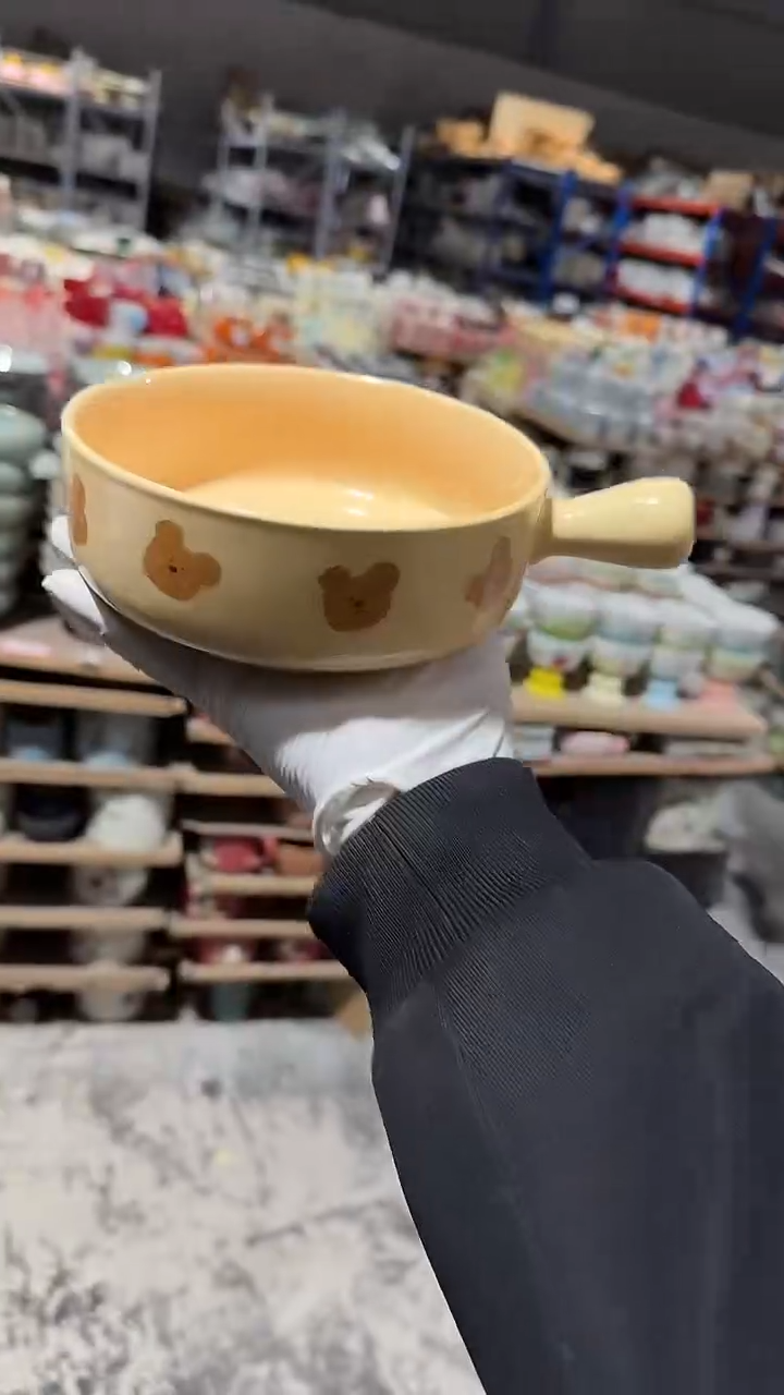 陶瓷小熊手柄碗微瑕 凑满20元包邮