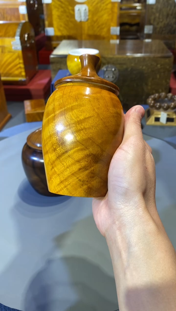 金丝楠小叶桢楠 纹理 茶叶罐 