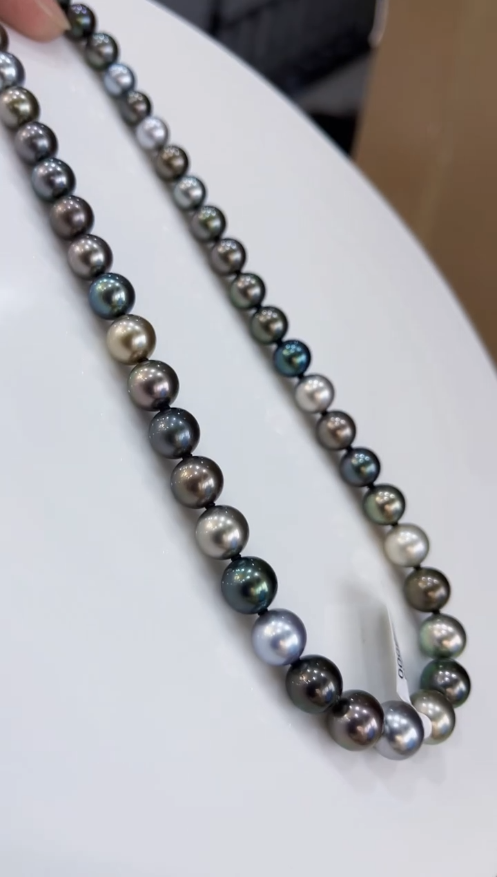 【闪购商品】海水珍珠颈饰银S925镶嵌大溪地sk 8.2-10.9mm