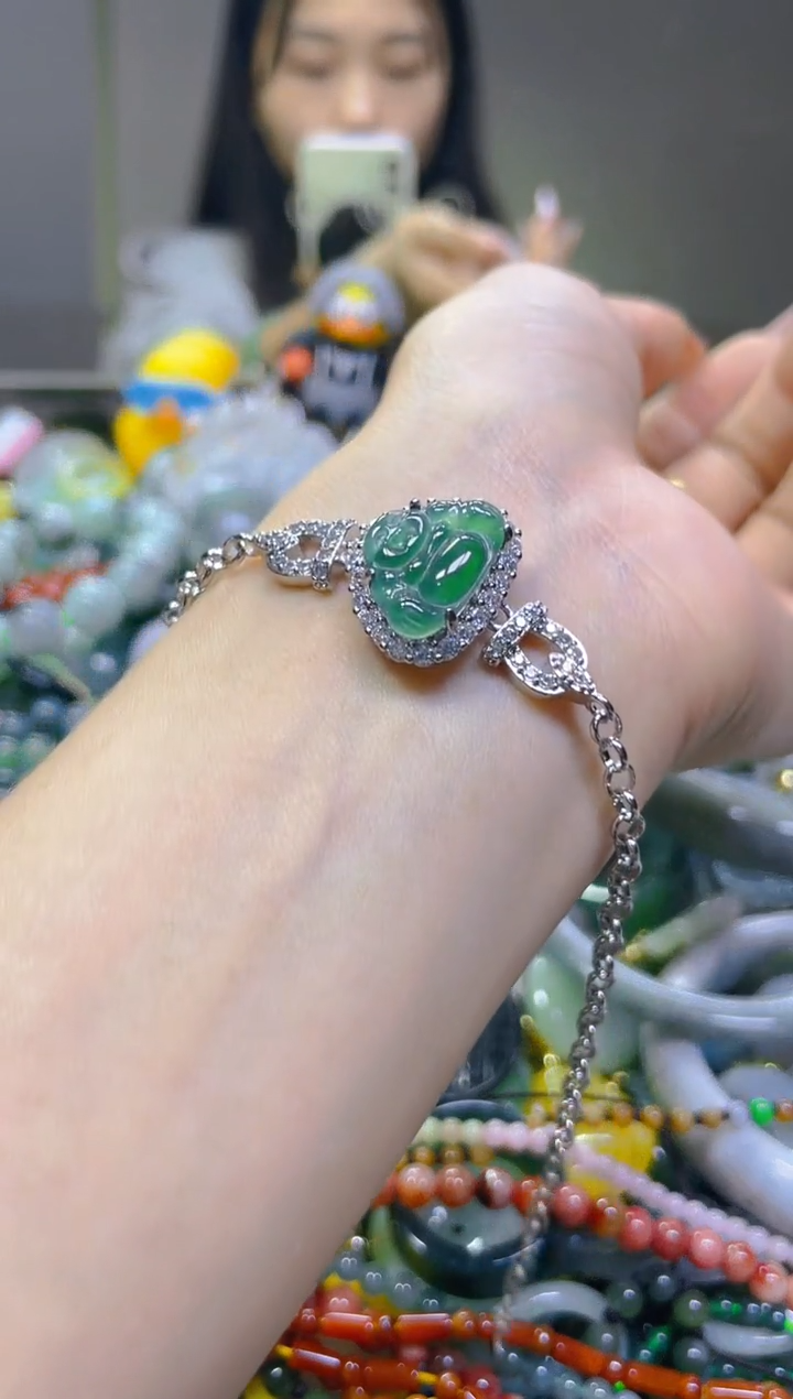 翡翠未镶嵌颈饰/E/翡翠A货一图一物