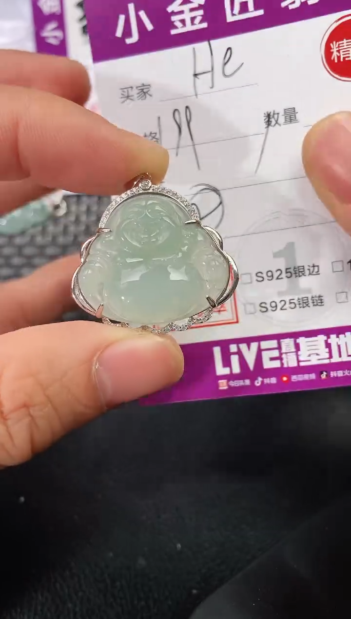 颈饰银S925镶嵌翡翠✨***s199