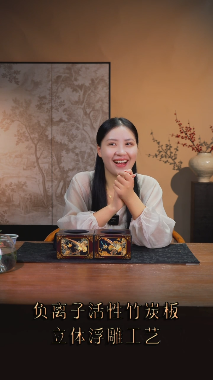 一**天壹藏贰宝百鸟朝凤小茶叶罐不带盖子