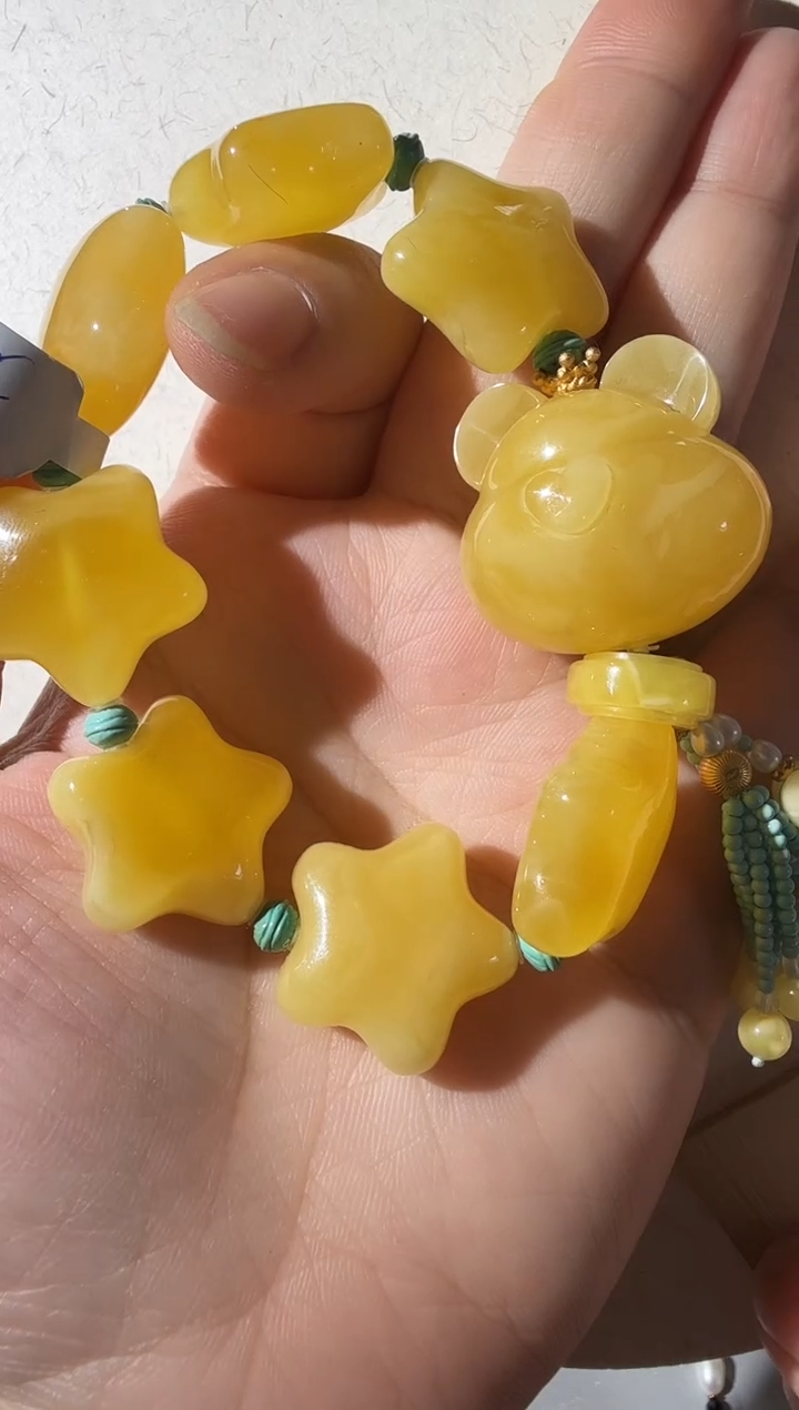 【闪购商品】蜜蜡手链未镶嵌蜜蜡星星手链