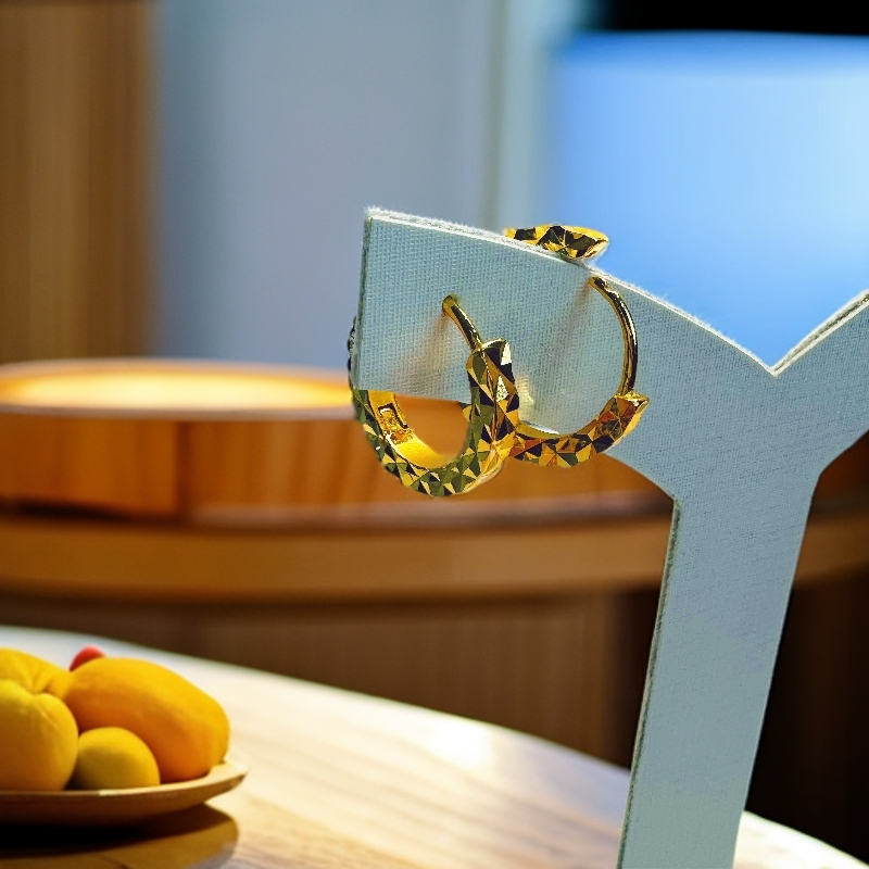 耳饰 C06E024古法菱形耳扣 多样性发货