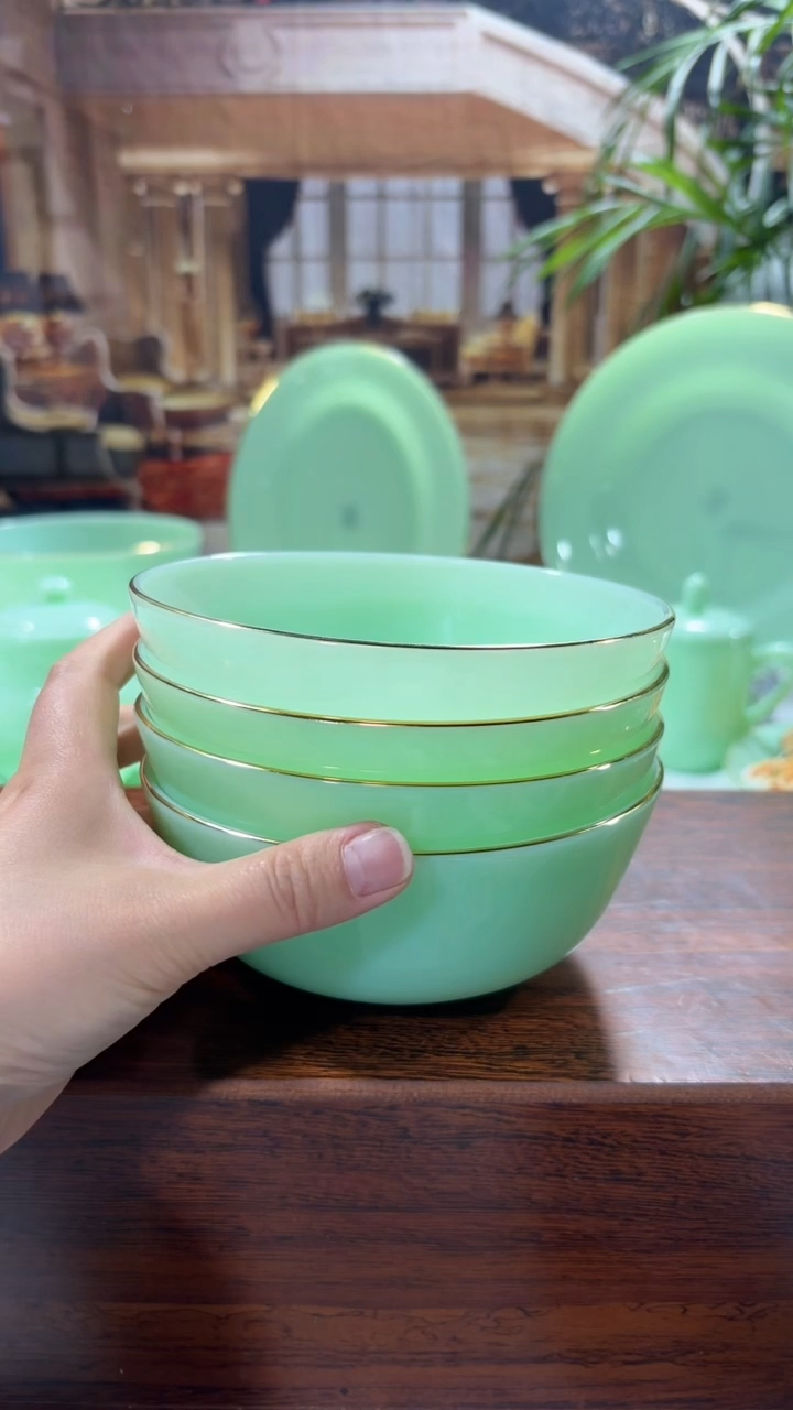 【闪购商品】....5.5英寸玉瓷碗4个口径13.8厘米