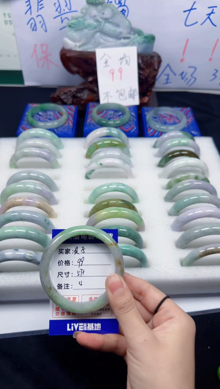未镶嵌手镯翡翠灵*4