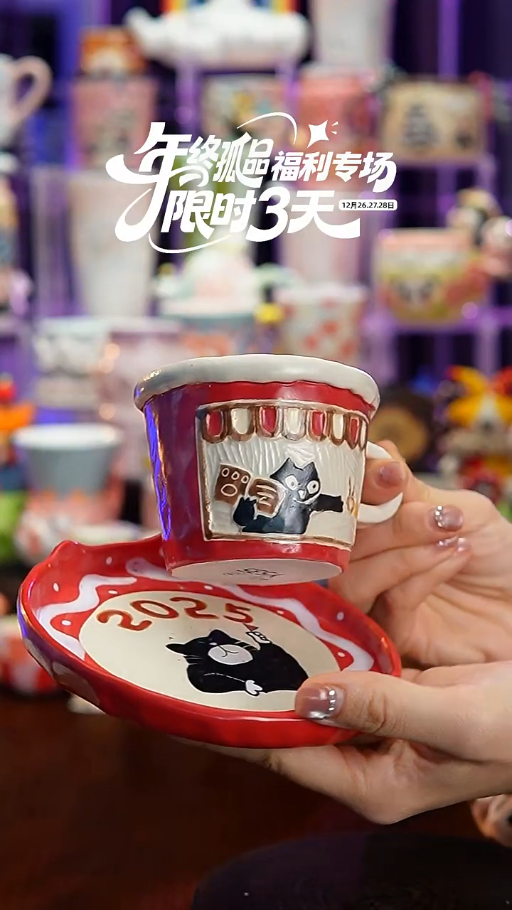 杯子瓷Y535景德镇手工手绘杯子摆件