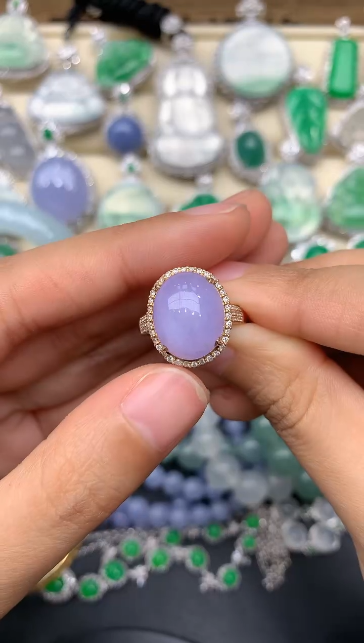 【闪购商品】翡翠戒指18K金镶嵌297-中国好珍宝